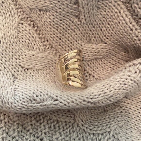 Sterling Silver .925  Long Wavy Band Ring - Picture 2 of 4